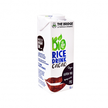 The bridge ρόφημα ρυζιού με σοκολάτα - βιολογικό, χωρίς γλουτένη, χωρίς λακτόζη, vegan (1lt)