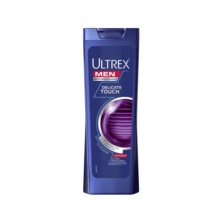 Ultrex σαμπουάν μαλλιών αντρικό αντιπιτυριδικό men/ delicate touch με εκχύλισμα πράσινου τσαγιού/ για ξηροδερμία αντρικό (360ml)