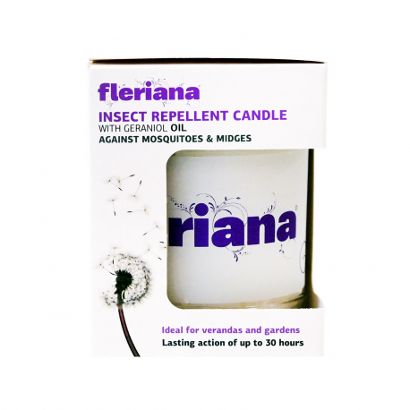 Fleriana κερί εντομοαπωθητικό με φυσικό έλαιο γερανιόλης/ για κουνούπια & σκνίπες (130g)