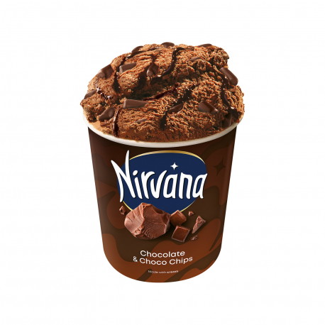 Nirvana παγωτό οικογενειακό chocolate & chocolate chips (0.655kg)