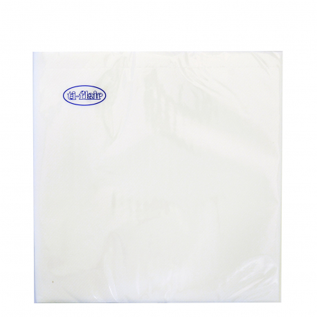 Ti-flair χαρτοπετσέτες μεγάλες λευκές 40X40εκ. 12 φύλλα (135g)