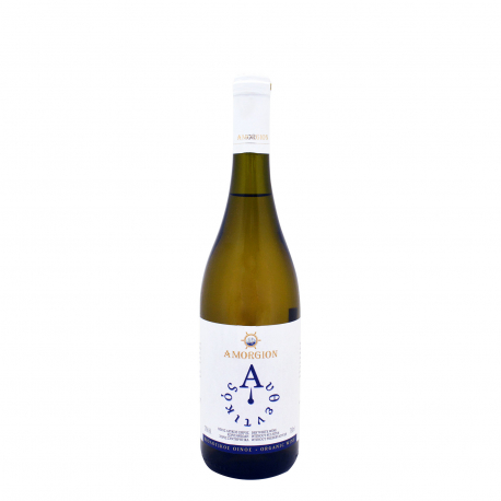Amorgion κρασί λευκό ξηρό αυθεντικός ποικιλία σταφύλι σαββατιανό (750ml)