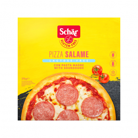 Schar πίτσα κατεψυγμένη οικογενειακή salame - χωρίς γλουτένη, χωρίς λακτόζη (375g)