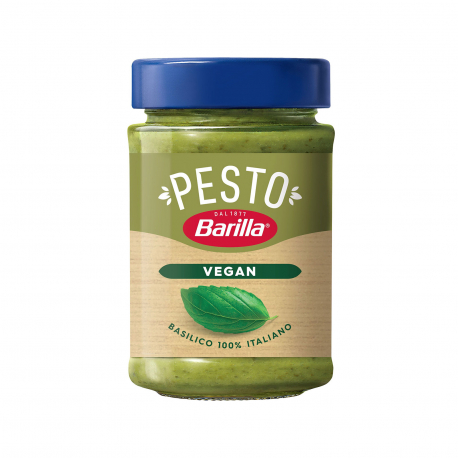 Barilla σάλτσα έτοιμη ζυμαρικών pesto basilico - χωρίς γλουτένη, vegan (195g)