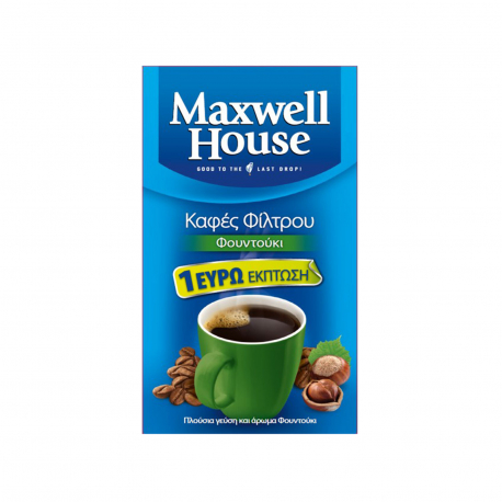 Maxwell house καφές φίλτρου φουντούκι (225g) (-1€)