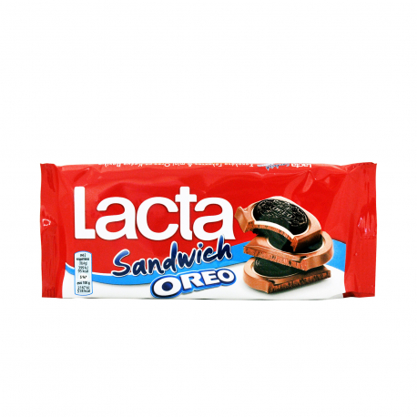 Lacta σοκολάτα γάλακτος oreo sandwich (92g)