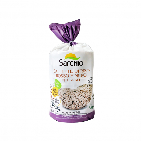 Sarchio ρυζογκοφρέτα κόκκινου & μαύρου ρυζιού venere - βιολογικό, χωρίς γλουτένη, vegan (100g)
