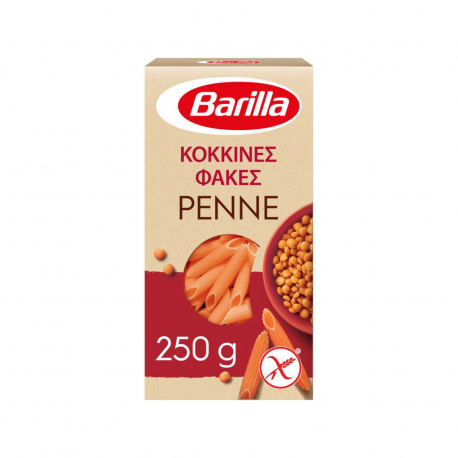 Barilla πάστα ζυμαρικών πέννες από 100% αλεύρι κόκκινης φακής - χωρίς γλουτένη (250g)