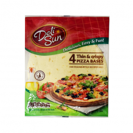 Deli sun βάση πίτσας λεπτή 4 τεμάχια (320g)