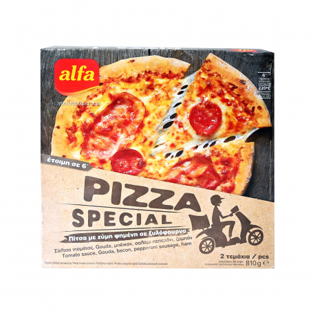 Alfa πίτσα κατεψυγμένη οικογενειακή special (810g)