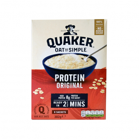Quaker νιφάδες βρώμης protein original (8x37.75g)