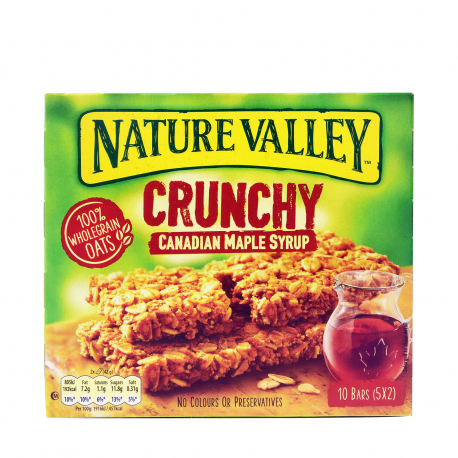 Nature valley μπάρα βρώμης crunchy canadian maple syrup - vegetarian (5x42g)