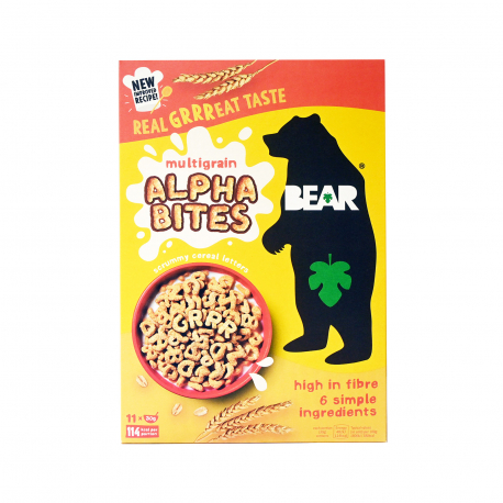 Bear δημητριακά ολικής άλεσης παιδικά alphabites (350g)