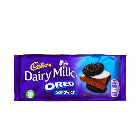 Cadbury σοκολάτα γάλακτος dairy milk oreo sandwich (92g)