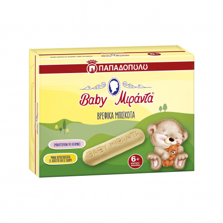 Παπαδοπούλου μπισκότα βρεφικά baby Μιράντα 6+ μηνών (180g)