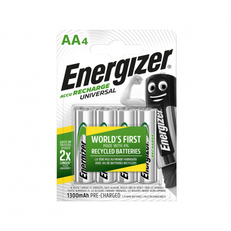 Energizer μπαταρίες επαναφορτιζόμενες accu recharge universal AA (4τεμ.)