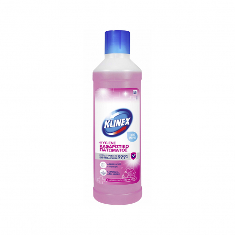 Klinex υγρό καθαριστικό πατώματος απολυμαντικό χωρίς χλώριο αιθέρια έλαια, ανοιξιάτικο μπουκέτο (1lt)