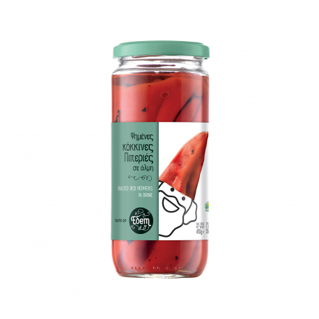 Edem τουρσί πιπεριές κόκκινες ψημένες σε άλμη - vegetarian, vegan (350g)