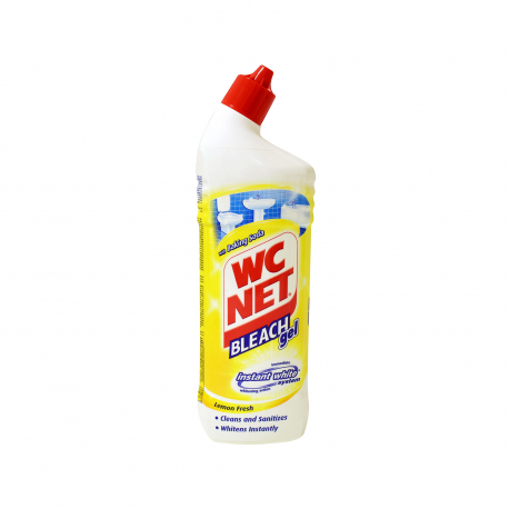 Wc net υγρό καθαριστικό τουαλέτας σε μορφή gel bleach gel lemon fresh with baking soda (750ml)