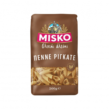 Misko πάστα ζυμαρικών ολικής αλέσεως πέννε ριγκάτε (500g)