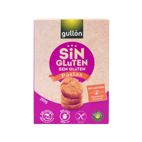 Gullon μπισκότα cookies - χωρίς γλουτένη, χωρίς λακτόζη, vegetarian, vegan (200g)