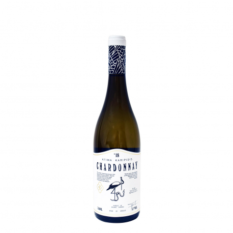 Κτήμα Καριπίδη κρασί λευκό ξηρό chardonnay (750ml)