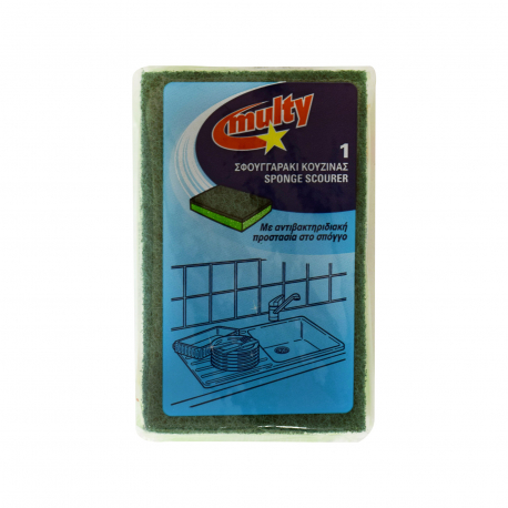 Multy σφουγγαράκι κουζίνας Νο. 1 πράσινο/ αντιβακτηριδιακή προστασία