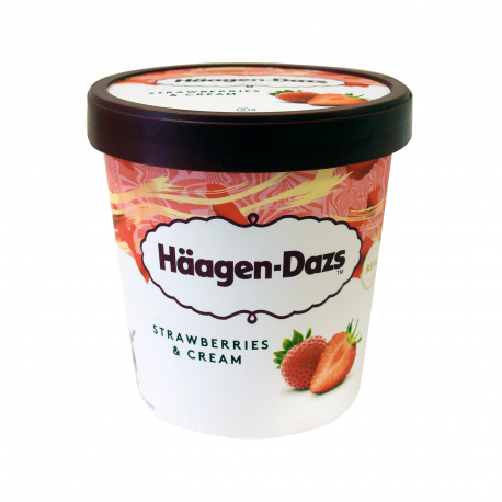 Haagen Dazs παγωτό οικογενειακό strawberries & cream (0.4kg)