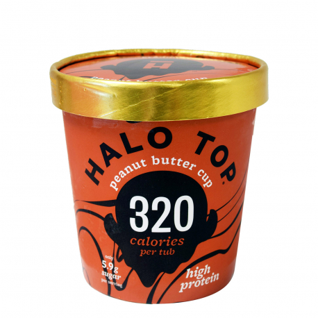 Halo top παγωτό οικογενειακό 320 calories peanut butter cup (0.256kg)
