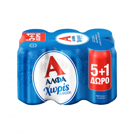 Άλφα μπίρα χωρίς αλκοόλ (330ml) (5+1)