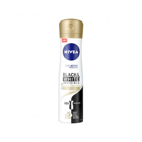 Nivea αποσμητικό γυναικείο silky smooth black & white (150ml)