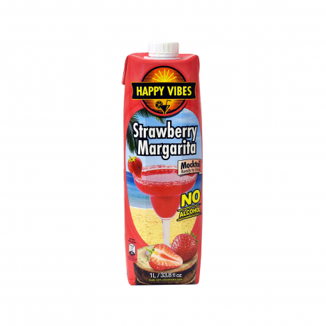 Happy vibes χυμός strawberry margarita, χωρίς αλκοόλ (1lt)