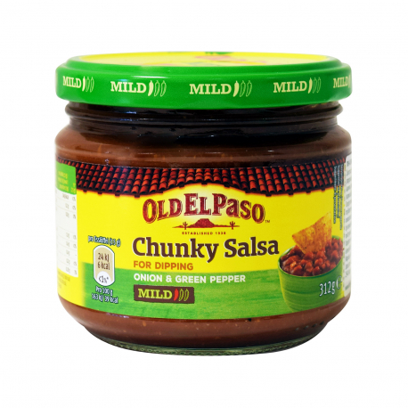 Old el paso σάλτσα ντιπ chunky ήπια με ντομάτα & πιπεριά - vegetarian (312g)