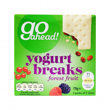 Go ahead μπισκότα γεμιστά yogurt breaks forest fruit - vegetarian (178g)