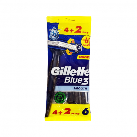 Gillette ξυραφάκια αντρικά blue 3 smooth (4+2)