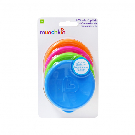 Munchkin καπάκι ποτηριού πλαστικό παιδικό miracle 4 χρώματα (4τεμ.)