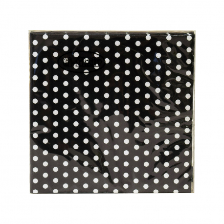 Ti-flair χαρτοπετσέτες μικρές 279209 μαύρο πουά 24X24εκ. 20 τεμάχια (65g)
