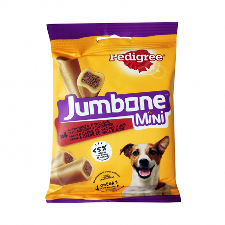 Pedigree τροφή σκύλου συμπληρωματική jumbone mini μοσχάρι & πουλερικά (160g)