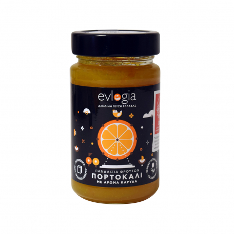 Evlogia προϊόν επάλειψης πανδαισία φρούτων πορτοκάλι με άρωμα καρύδα (280g)