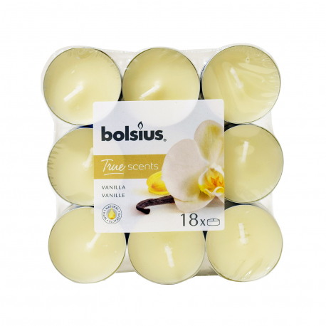 Bolsius κεριά ρεσώ αρωματικά 4 ωρών vanilla (18τεμ.)