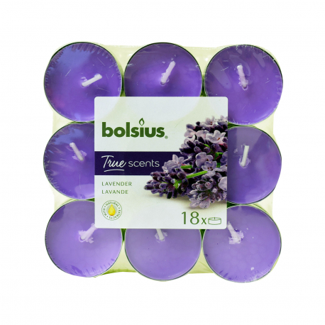 Bolsius κεριά ρεσώ αρωματικά 4 ωρών lavender (18τεμ.)