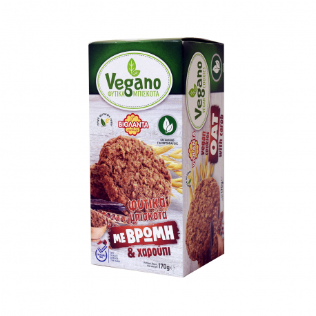 Βιολάντα μπισκότα φυτικά vegano με βρώμη & χαρούπι - vegetarian (170g)