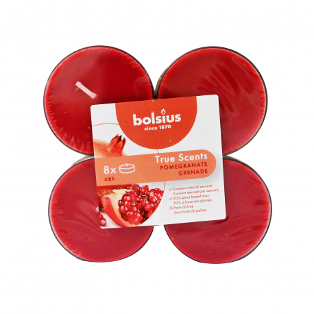 Bolsius κεριά ρεσώ αρωματικά pomegranate διάρκεια 8 ωρών (8τεμ.)