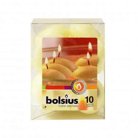 Bolsius κεριά επιπλέοντα εκρού (10τεμ.)
