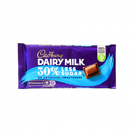 Cadbury σοκολάτα γάλακτος dairy milk 30% λιγότερη ζάχαρη - vegetarian (85g)