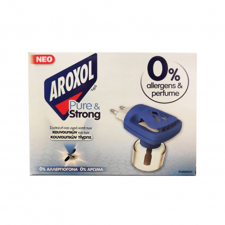 Aroxol συσκευή εντομοαπωθητική & ανταλλακτικό υγρό pure & strong liquid (25ml)