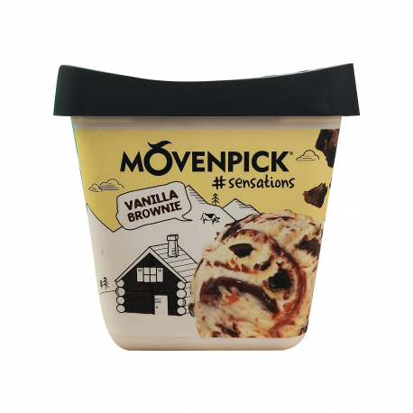 Movenpick παγωτό οικογενειακό sensations vanilla brownie (0.307kg)