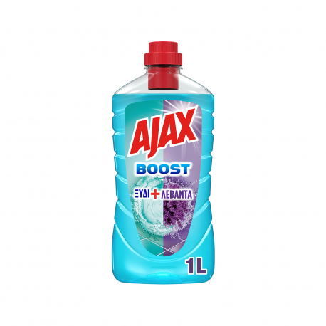 Ajax υγρό καθαριστικό πατώματος boost ξίδι & λεβάντα (1lt)