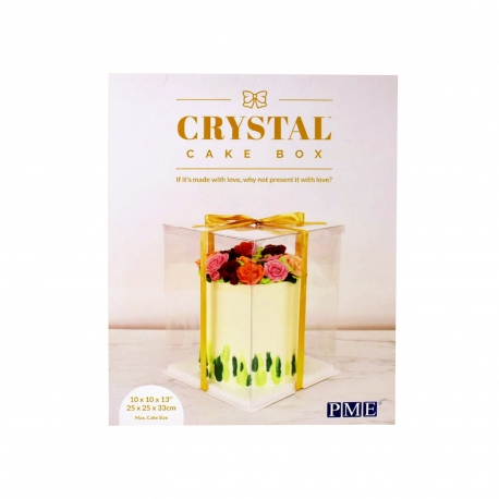 PME κουτί συσκευασίας κέικ crystal cake box 10Χ10Χ13