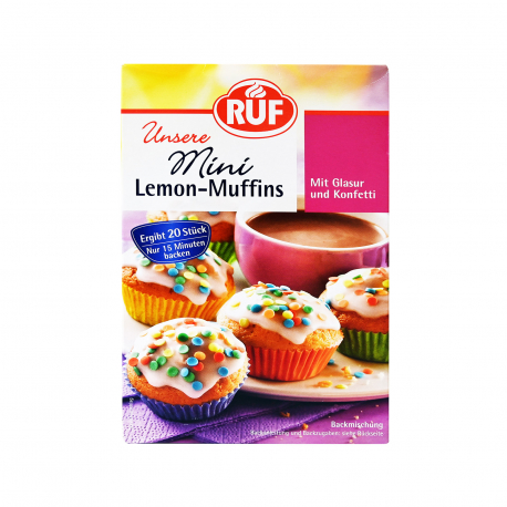 Ruf μείγμα για muffin λεμόνι, με γλάσο & κονφετί (350g)